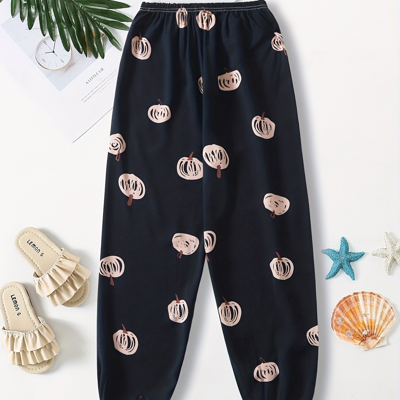 Cartoon Print Jogger Pants Casual Women's Clothing
