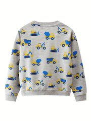 Kids Cartoon Truck Digger Sweatshirt