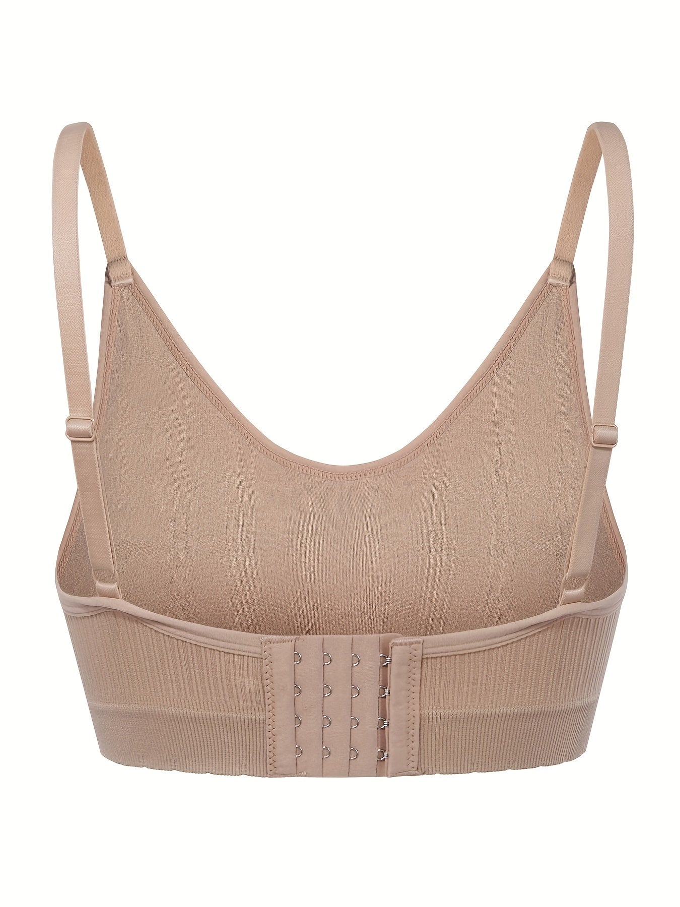 Plus Size Wireless Ribbed Sports Bra - Comfortable Breathable Bralette