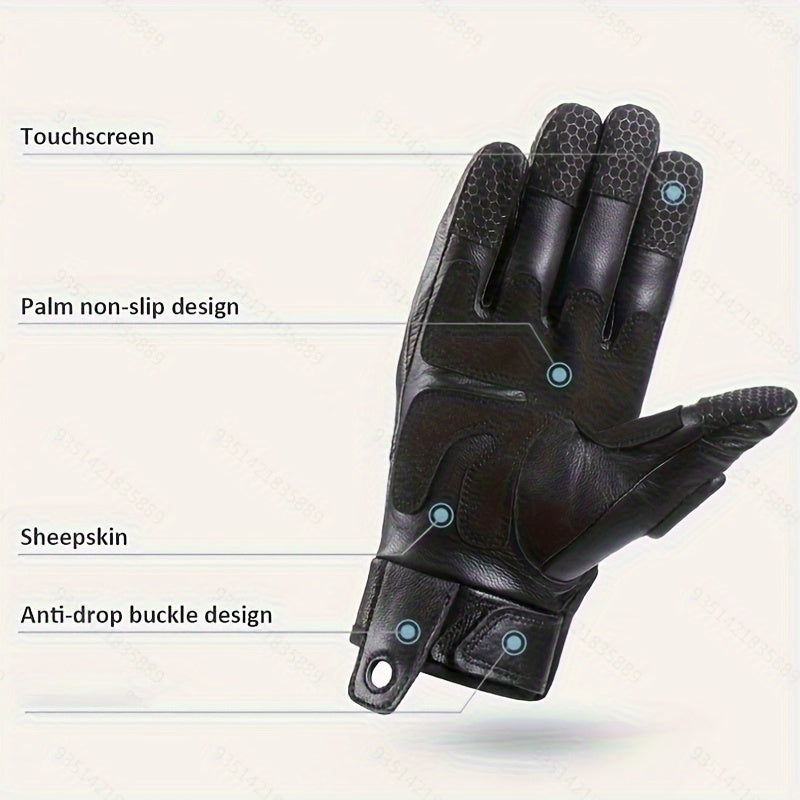 Windproof Warm Motorcycle Riding Gloves Touchscreen Full Finger Cold Resistant