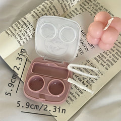 Print Lens Cases Travel Lens Box With Tweezers Remover Tool