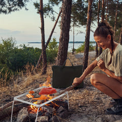 Stainless Steel Folding BBQ Grill Portable Camping Stove