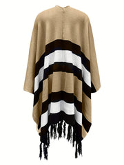 Colorblock Bat Sleeve Cardigan