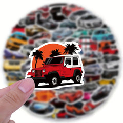 100pcs Racing Sport Vinyl Car Stickers - Waterproof