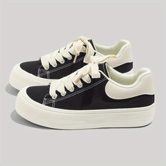 Women's Platform Canvas Low Top Sneakers