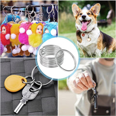 100pcs Silver Plated Metal Keychain Split Rings for Keys