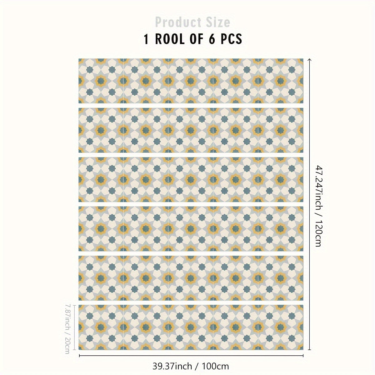 6pcs Nordic Style Adhesive Stair Stickers Home Decoration Waterproof Tile Sticke