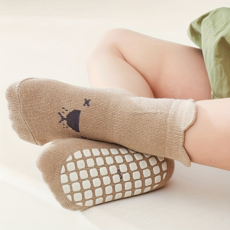 2pairs Baby Girls Kids Floor Socks Comfy Non slip Bottom Trampoline Socks