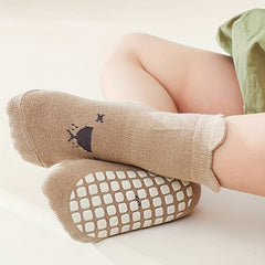 2pairs Baby Girls Kids Floor Socks Comfy Non slip Bottom Trampoline Socks