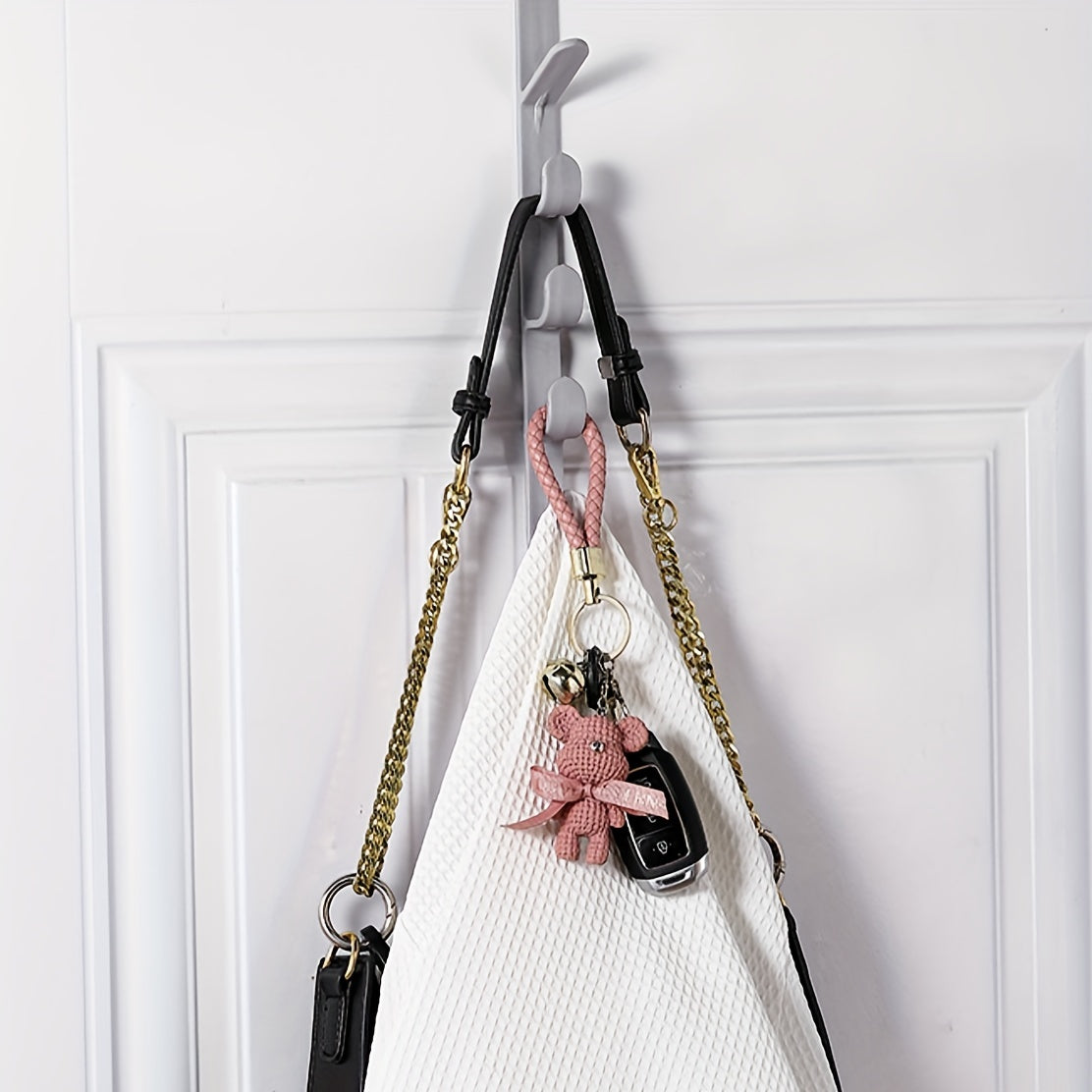 2pcs Clothes Hanger Coat Hook Door Back Hook Hanging Clothes Hanger