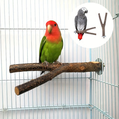 Wood Bird Stand with Claw Grinding Stick - Parrot Supplies
