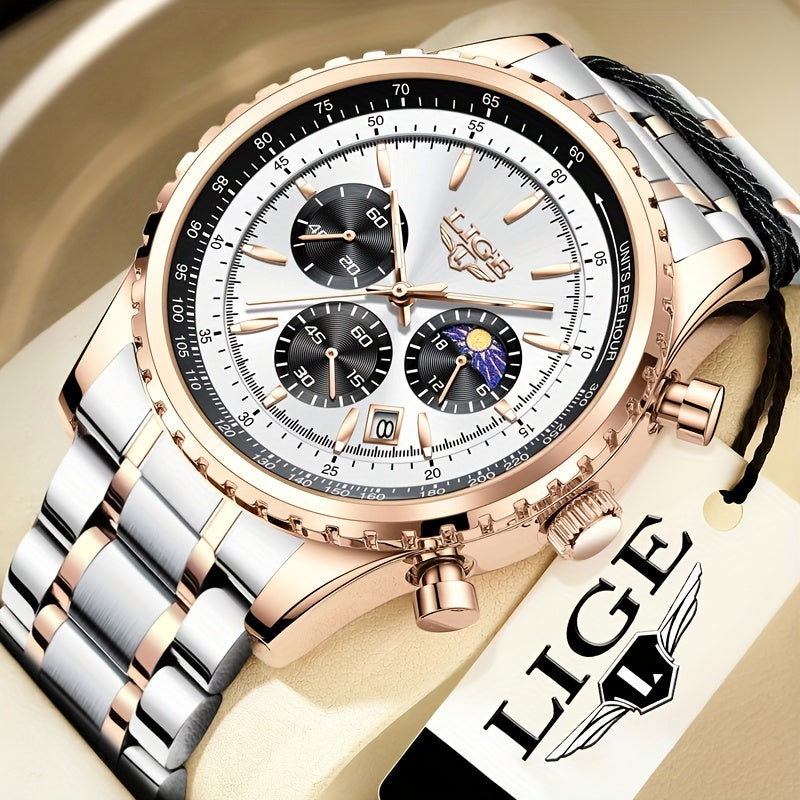 Quartz Women's Waterproof Luminous Watch Date Chronograph Sport Wristwatch