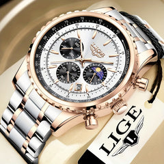 Quartz Women's Waterproof Luminous Watch Date Chronograph Sport Wristwatch