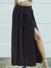 Wide Leg Pants High Waist Vacation Solid Summer Pants