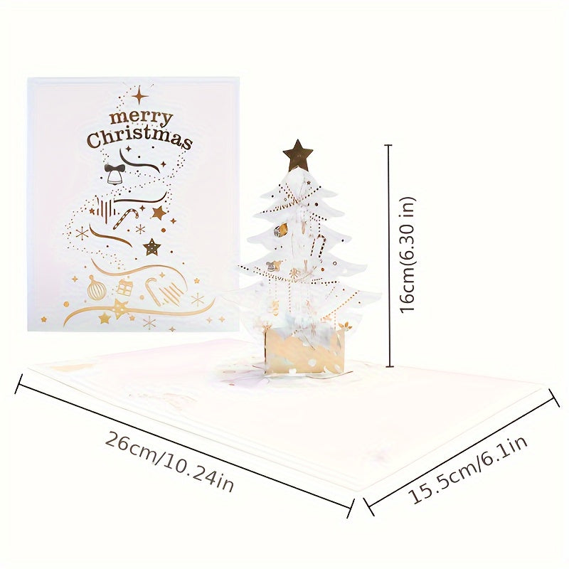 3D Christmas Greeting Envelope - Holiday Blessing Card