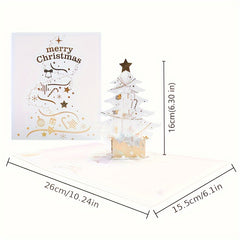 3D Christmas Greeting Envelope - Holiday Blessing Card