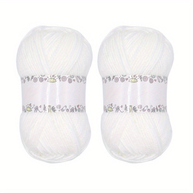 2pcs Acrylic Crochet Yarn Soft Cotton Yarn for Hand Knitting Crocheting