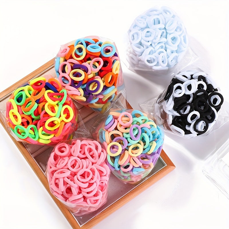100pcs Colorful Hair Ties Ponytail Holders Set for Baby Girls