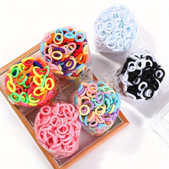 100pcs Colorful Hair Ties Ponytail Holders Set for Baby Girls