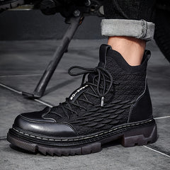 Men's Chelsea Boots Breathable Casual High Top Shoes