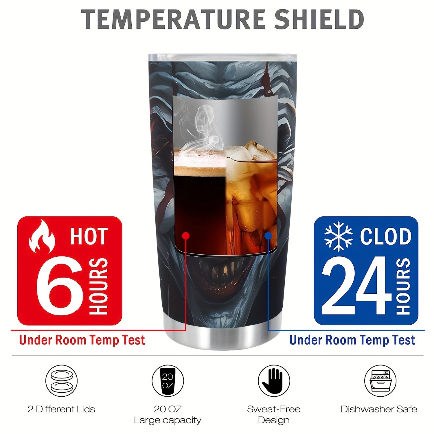 20oz Halloween Stainless Steel Tumbler Insulated Travel Mug