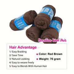 2pcs Brazilian Wool African Crochet Hair