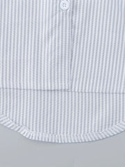 Girls Stripe Creative Top Long Sleeve Lapel Shirt
