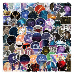 100pcs Zodiac Sign Stickers for Water Bottles Laptops Skateboards