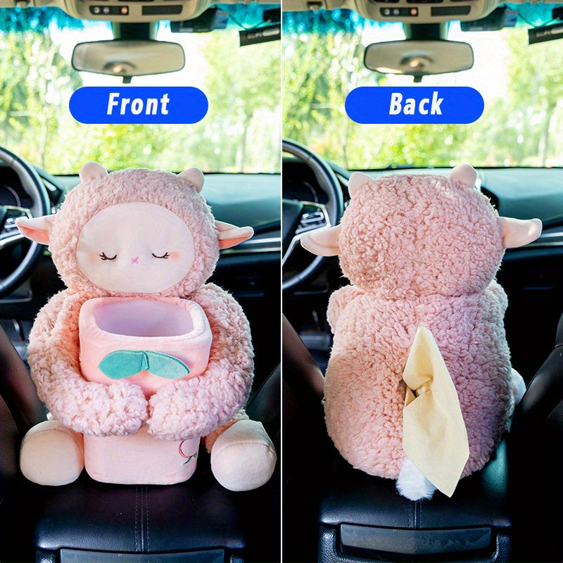 Car Tissue Box Trash Bin and Storage Box