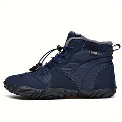 Men's Snow Boots Warm Cozy Ankle Boots Plush Outdoor Winter Shoes