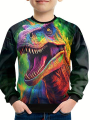 Dragon Eagle Dinosaur Sweatshirt for Kids Long Sleeve Top Boy's Clothes