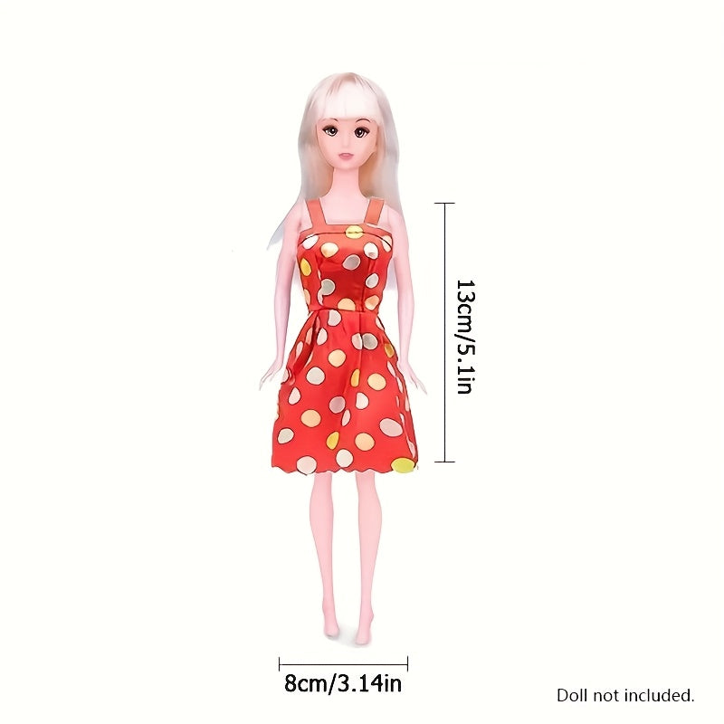 32pcs Doll Dress Up Set for Girls - Assorted Styles with Outfits, Shoes, Crowns