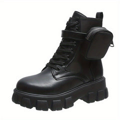 Women's Lace-Up Ankle Combat Boots Outdoor Non-Slip Short Boots