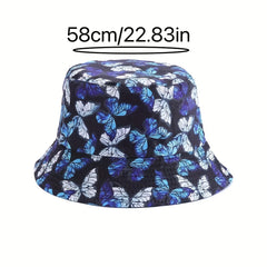 Butterfly Print Outdoor Bucket Hat Unisex Sunshade Hat