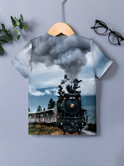 Boy's 3D Train Graphic T shirt Casual Tee Kid's Clothing
