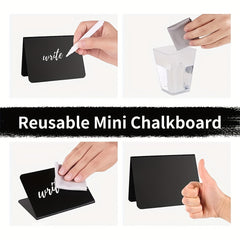 Mini Chalkboard With Chalk for Food Party Buffet Table Sign Wedding Bakery
