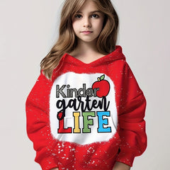 Girls Kindergarten Life Hoodie with Pocket 4-14y