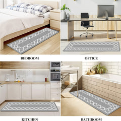Stylish Kitchen Rug Set Non Skid Absorbent Runner Rugs for Sink & Decor