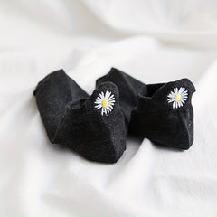 10 Pairs Floral Embroidery Ankle Socks Soft Lightweight Women's Stockings