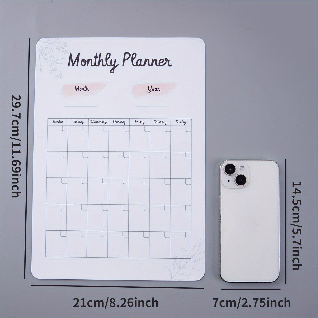 Small Magnetic Message Board for Fridge - Erasable Planner