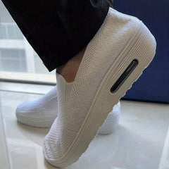 Women's Mesh Platform Sneakers Breathable Slip On Shoes