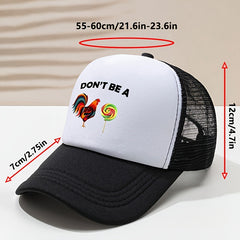 Outdoor Letter Printed Breathable Sports Peaked Cap for Fishing Cycling Hiking