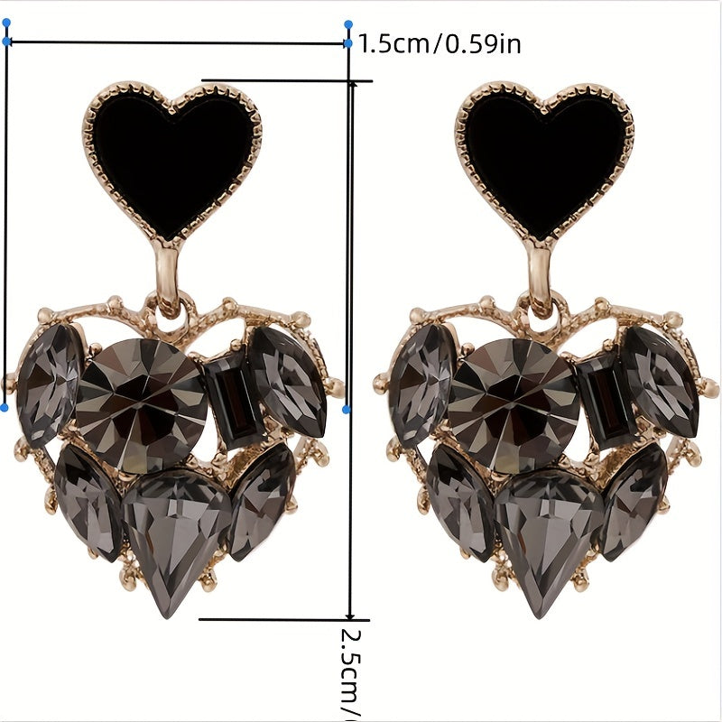 Artificial Diamond Earrings Love Light Stud Earrings Classic Jewelry