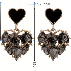 Artificial Diamond Earrings Love Light Stud Earrings Classic Jewelry