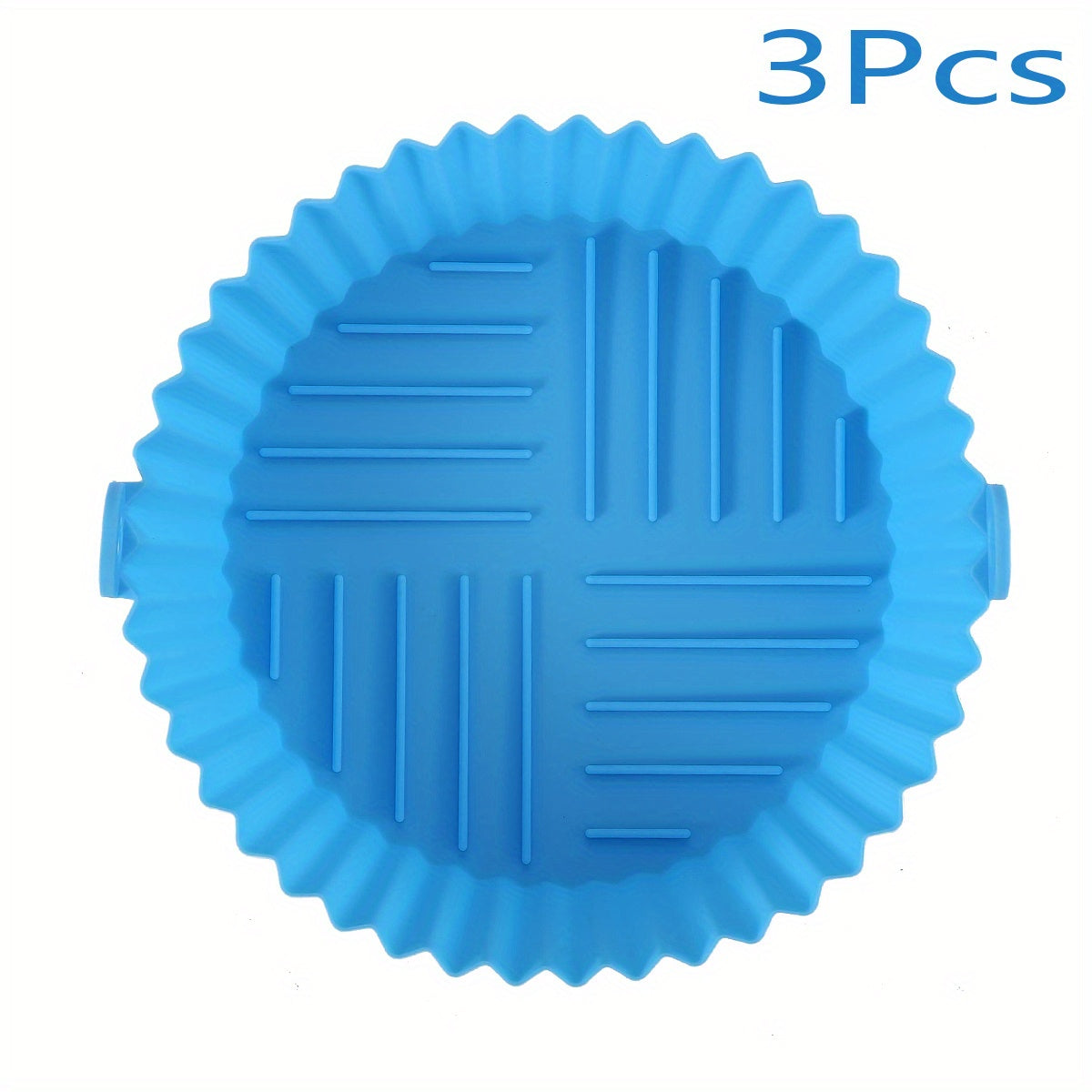 3pcs Air Fryer Silicone Liners Pot For 3-5 QT Air Fryer Reusable Baking Tray