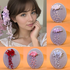 Vintage Style Lily of the Valley Tassel Hair Clip