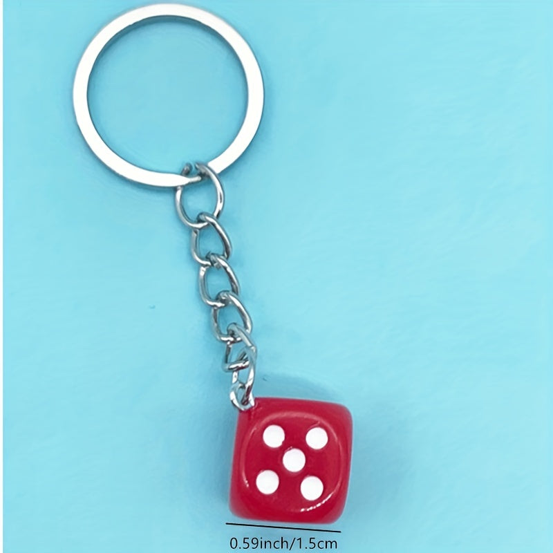 Resin Dice Keychain Mini Bag Gift Pendant
