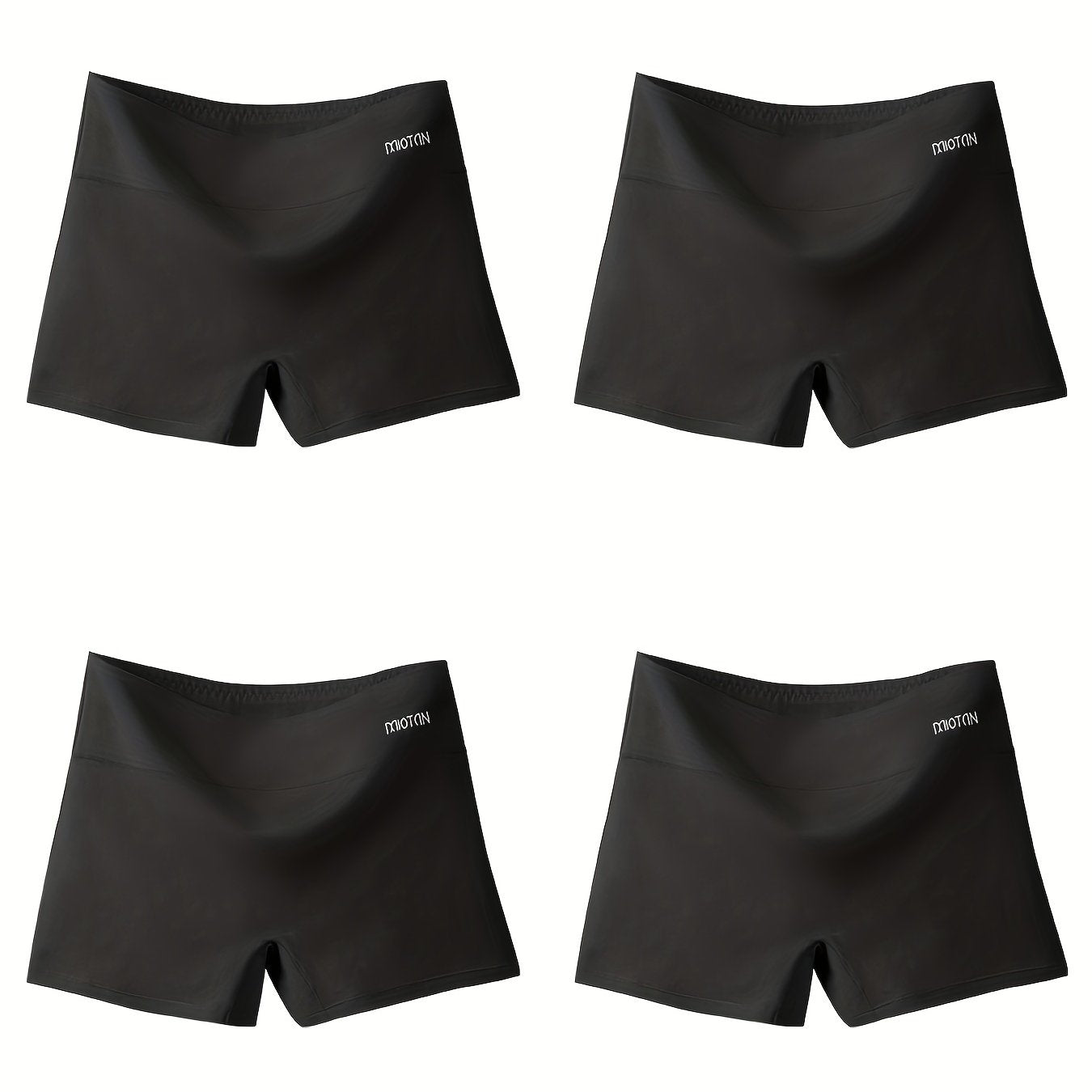 4 Pack Women's Plus Size Seamless Boxer Briefs Set