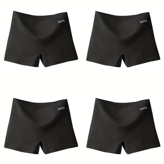 4 Pack Women's Plus Size Seamless Boxer Briefs Set