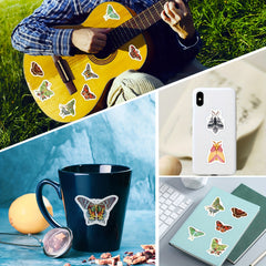 Mothman Stickers Roll 500pcs Vinyl Ghost Moth Insect Stickers